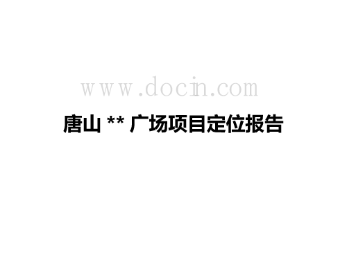 河北知名商业广场项目定位报告（细分市场研究、置业逻辑研究）